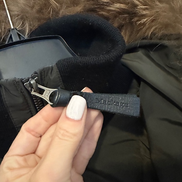 Mackage Kay Mid Length Down Fur trimmed Hooded Coat Women XS Army Green - Picture 10 of 14